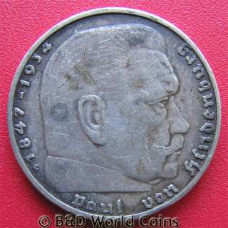   gr oz diameter mm 1937 g 2 mark 93 vf silver 625 8 1607 25 rim nicks