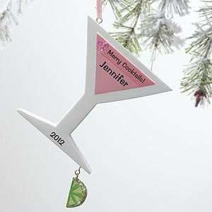  Personalized Christmas Ornaments   Martini Glass: Home 