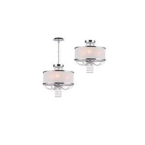 Crystorama 9804 CH Allure 3 Light Mini Chandelier in Polished Chrome