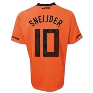  Netherlands Home Soccer Jersey World Cup 2010   #10 