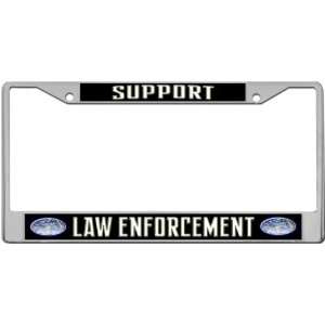 Support   Law Enforcement Custom License Plate METAL Frame from Redeye 