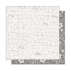   . Glitter Double Sided Paper 12X12 Words MR GP 352; 25 Items/Order