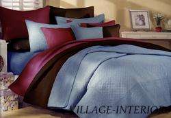 FRENCH WEDGEWOOD SOLID BLUE COTTON QUILT STANDARD SHAM  