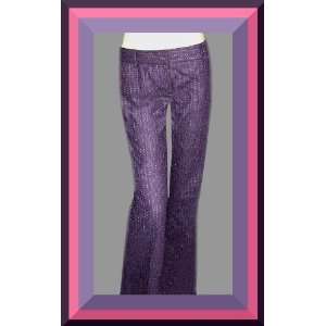   Christie Fit Pinstripe Purple Wool Pants 4 Petite 