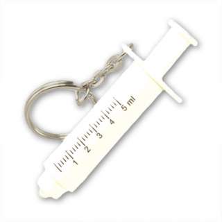 Syringe Shaped Flashlight Keychain. Small enough to fit in your pocket 