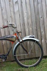 Schwinn Black Phantom Bicycle B. F. Goodrich 1950s w/ Tank Tubular S2 
