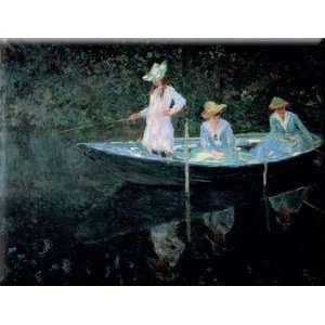  In The Rowing Boat 16x12 Streched Canvas Art by Monet 