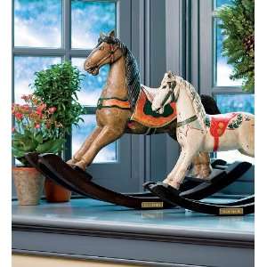  Hand Carved Large Wooden Rocking Horse: Home & Kitchen
