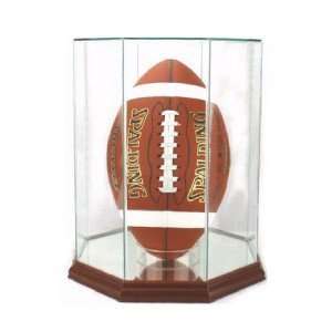  Football Display Case Cherry Wood Molding UV: Sports & Outdoors
