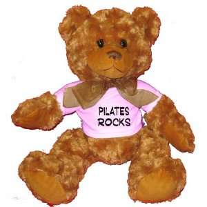  Pilates Rocks Plush Teddy Bear with WHITE T Shirt: Toys 