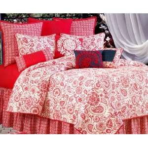 Borrego Red Paisley Full Queen Bed Quilt: Home & Kitchen