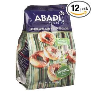 Abadi Mediterranean Savory Cookies, Zaatar, 9 Ounce Bags (Pack of 12 