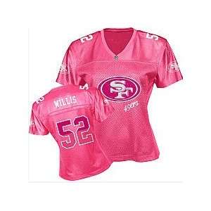 Women NFL Jerseys San Francisco 49ers #52 Willis Pink Football Jersey 