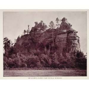  1893 Print Castle Rock Formation Camp Douglas Wisconsin 