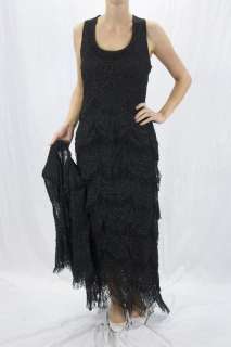   Sparkle Pointelle Fringe 1920 Full Length Dress & Cardigan  