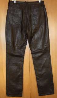 BANANA REPUBLIC JEANS LEATHER MOTORCYCLE BIKER LEATHER RIDING PANTS 