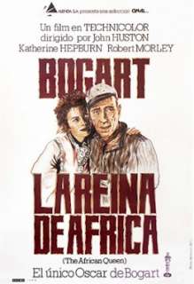 AFRICAN QUEEN (Katherine Hepburn) SPANISH MOVIE POSTER  