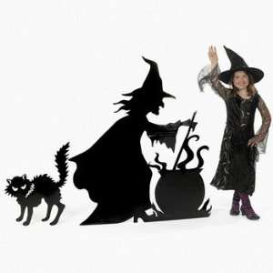  Witch With Cauldron & Cat Stand Up   Party Decorations 