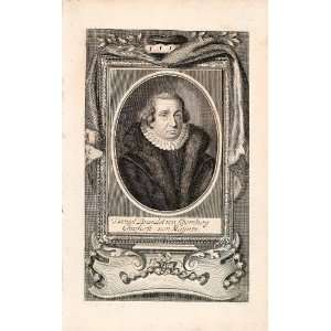  1721 Copper Engraving Portrait Daniel Brendel Archbishop 
