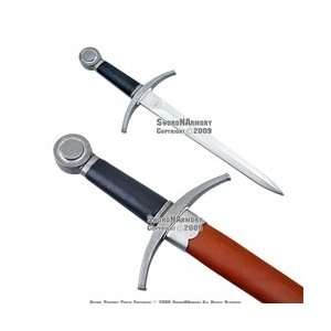  Medieval Arming Sword Crusader Dagger With Wood Scabbard 