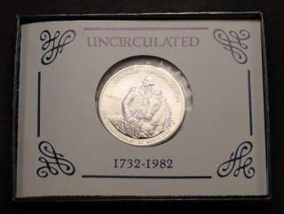 1982 S SILVER 250TH ANNIVERSARY GEORGE WASHINGTON UNCIRCULATED 