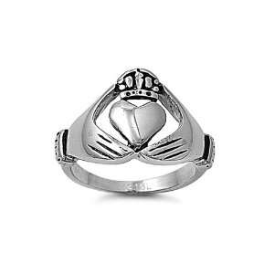   Stainless Steel Celtic Irish Claddagh Women Ring Band Size 8 Jewelry