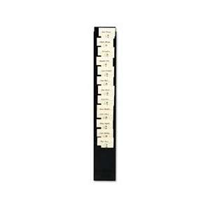   25 Pocket Expanding Time Card Rack, Plastic, Black: Office Products
