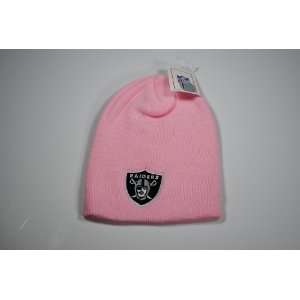    Oakland Raiders Pink Knit Beanie Cap Winter Hat: Everything Else