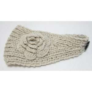  NEW Oatmeal Knit Ear Warmer Winter Headband with Flower 