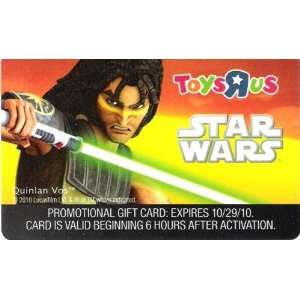  Star Wars The Clone Wars Quinlan Vos Collectible Gift Card 