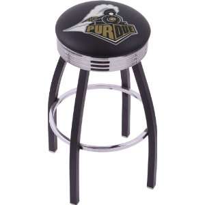  Purdue University Steel Stool with 2.5 Ribbed Ring Logo 