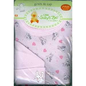 Suzys Suzys Zoo Baby Clothes Lulla Gown and Cap 0 3 Months