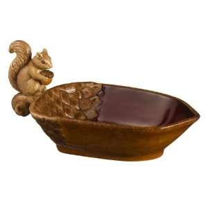   Again Acorn Nut Dish with Squirrel and Acorn Handle