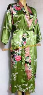 Women Peacock Kimono Robe Sleepwear Yukata&Belt WRD 12  