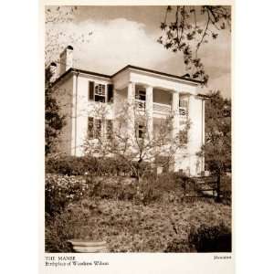  1947 Photogravure Manse Staunton Virginia Woodrow Wilson 