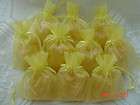 YELLOW 40 Bath Salt Salts in Organza Bags Shower Favors