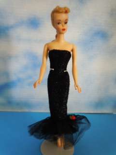 1960 Vintage # 3 Barbie Blond Pony Tail Braid Solo Dress  