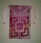 Pink Batik Bag 4 x 6 tarot cards runes pouch ogham
