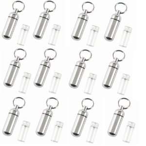  12 Chrome GPS Geocaching Aluminum ID Holder HEAVY Duty Set 