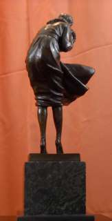 The Squall Art Deco Jewel Bronze Statue SIGNED Demetre Chiparus 