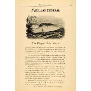   Ad Michigan Central Niagara Falls Railway Train   Original Print Ad