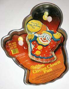1981 Wilton Circus Clown Cake Pan #502 3193  