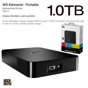 WD Elements SE Portable Hard Drive 1TB USB 2.0 2.5  