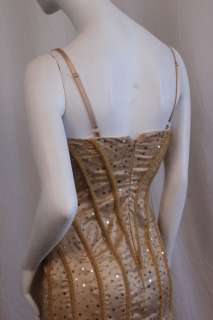 598 Julian Joyce for Mandalay Dress Gown Gold Peagant 12 L #00089N 
