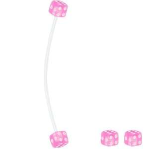  Pink Dice Pregnant Belly Button Ring: Jewelry