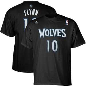 NBA adidas Minnesota Timberwolves #10 Jonny Flynn Black Net Player T 