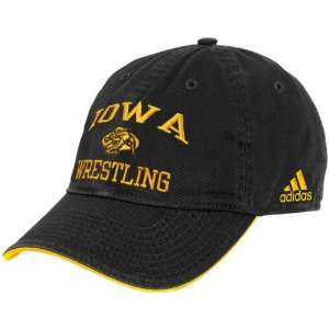 adidas Iowa Hawkeyes Black Collegiate Wrestling Adjustable 