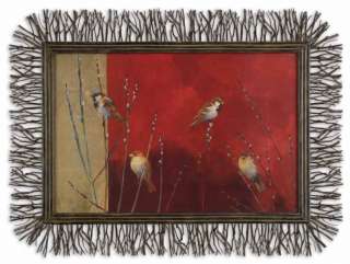 Wood Twig Branch Frame Oil Reproduction Birds Branches  