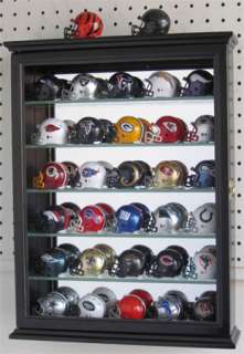 size helmet display case solid wood wall mountable mirror background