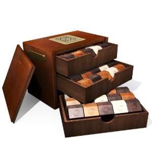 45 pcs Deluxe Brown 3 Drawer Mahogany Chocolate Box  